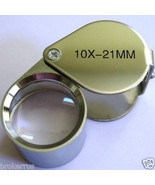 Jeweler&#39;s LOUPE 10x 21mm MAGNIFYING GLASS jewelry coins loop Jewelers Ma... - $25.43