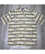 Pendleton Men&#39;s Sz Large Fish Short Sleeve Button Front Camp Shirt 100% ... - €16,22 EUR