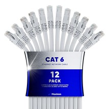Cat 6 Ethernet Cable 10 Ft 12 Pack Cat6 Cable LAN Cable Internet Cable Patch Cab - £52.86 GBP