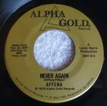 Affena - I Wish I&#39;d Done Something / Never Again - Alpha Gold 45rpm - £25.94 GBP