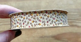 Vintage Offray Dainty Flowers Cream Fabric Ribbon Rustic Cottagecore Crafts - $7.92