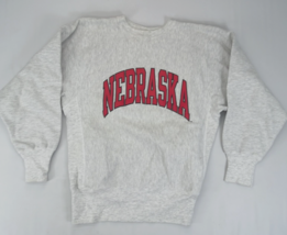 VTG Champion University Of Nebraska Reverse Weave Crewneck Sweatshirt Sz M - $33.20