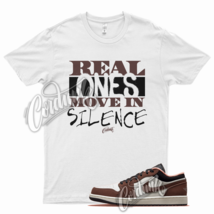 White REAL T Shirt for J1 1 Low Mocha Brown Chocolate Baroque Dunk Patina - £20.49 GBP+