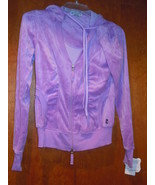 Self Esteem Purple Crushed Fleece Hoodie Jacket Size M New With Tag - $9.99