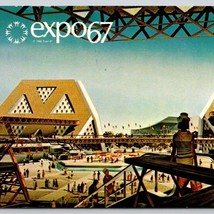 1960s Expo67 Montreal Man Theme Pavilions Official Vintage Unposted Postcard - £7.08 GBP