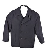 Michael Kors Navy Blue Wool Double Breasted Coat Mens Size Large Casual - $74.25