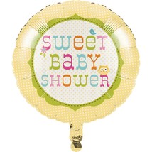 Happi Tree Baby Shower Sweet Baby Owl Decor  18&quot; Foil Mylar Balloon - $2.96