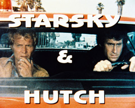 Starsky And Hutch In Car With Logo Color 16x20 Canvas Giclee - £52.30 GBP