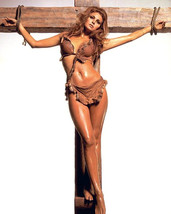 Raquel Welch 16x20 Canvas Giclee Stunning Pose In Fur Bikini Tied To Cross - £55.94 GBP