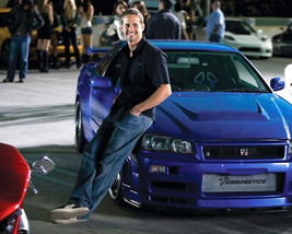 Paul Walker Photo 16x20 Canvas Blue Nissan Skyline Gt-R Fast And Furious... - $69.99