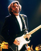 Eric Clapton 16x20 Canvas Giclee Moody Concert Photo Playing Guitar Dark Jacket - $69.99