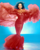 Diana Ross Full Length In Red Dress Color 16x20 Canvas Giclee - £55.94 GBP