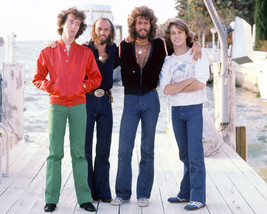 The Bee Gees 16x20 Canvas Andy Robin Maurice Barry Gibb On Dock Group Pose - £55.94 GBP