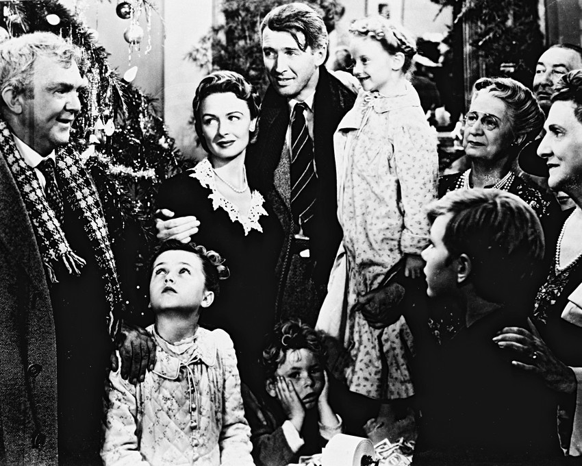 Primary image for It'S A Wonderful Life James Stewart Christmas 16x20 Canvas Giclee