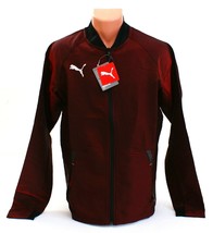 Puma Iridescent Red &amp; Black Blast ftblNXT Pro Zip Front Jacket Men&#39;s NWT - $120.99