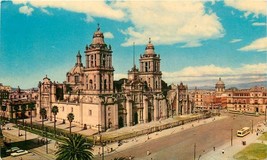 DB Postcard Mexico K204 Catedral Cathedral de Mexico Birds Eye View Bus Airmail - £5.72 GBP