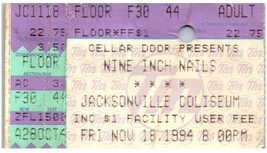 Vintage Nine Inch Nails Ticket Stub November 18 1994 Jacksonville Florida - £19.56 GBP