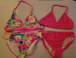 OP Girls  Two - Piece Swimsuit Size XL 14/16   NWT Pink Or Floral  UPF 50+ - $8.39