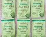 6 pack- Que Bella Bath &amp; Beauty Cleansing Aloe Vera Cream Mask 0.24 oz/ 7g - £7.60 GBP