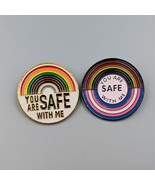 You Are Safe With Me Enamel Pin LGBTQ Rainbow Pin - $8.00