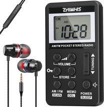 Zhiwhis Portable Radio, Am Fm Receiver With Sleep Timer, Rechargeable Stereo - $43.93