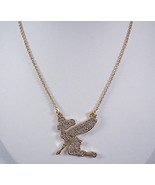 Disney Couture Crystal Tink on Knees Necklace - $57.02 CAD