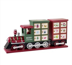 Christmas Calendar Train Countdown 16.5" Long Red & Green with 24 Fillable Boxes image 2