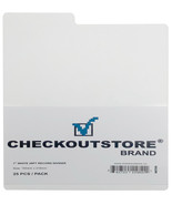 CheckOutStore White Plastic Record Dividers 7 1/2 x 8 for 7&quot; Vinyl 45 RPM - $14.10+