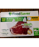 FoodSaver Vacuum Bag Combo Pack - 2 Rolls 8&quot;x20&#39;, 4 Rolls 11&quot;x16&#39;, 2 Gal... - £14.08 GBP