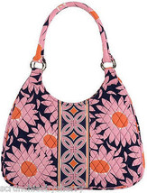 Vera Bradley Large Hobo Loves Me Purse Shoulder Bag Pink Orange Navy New - £64.25 GBP