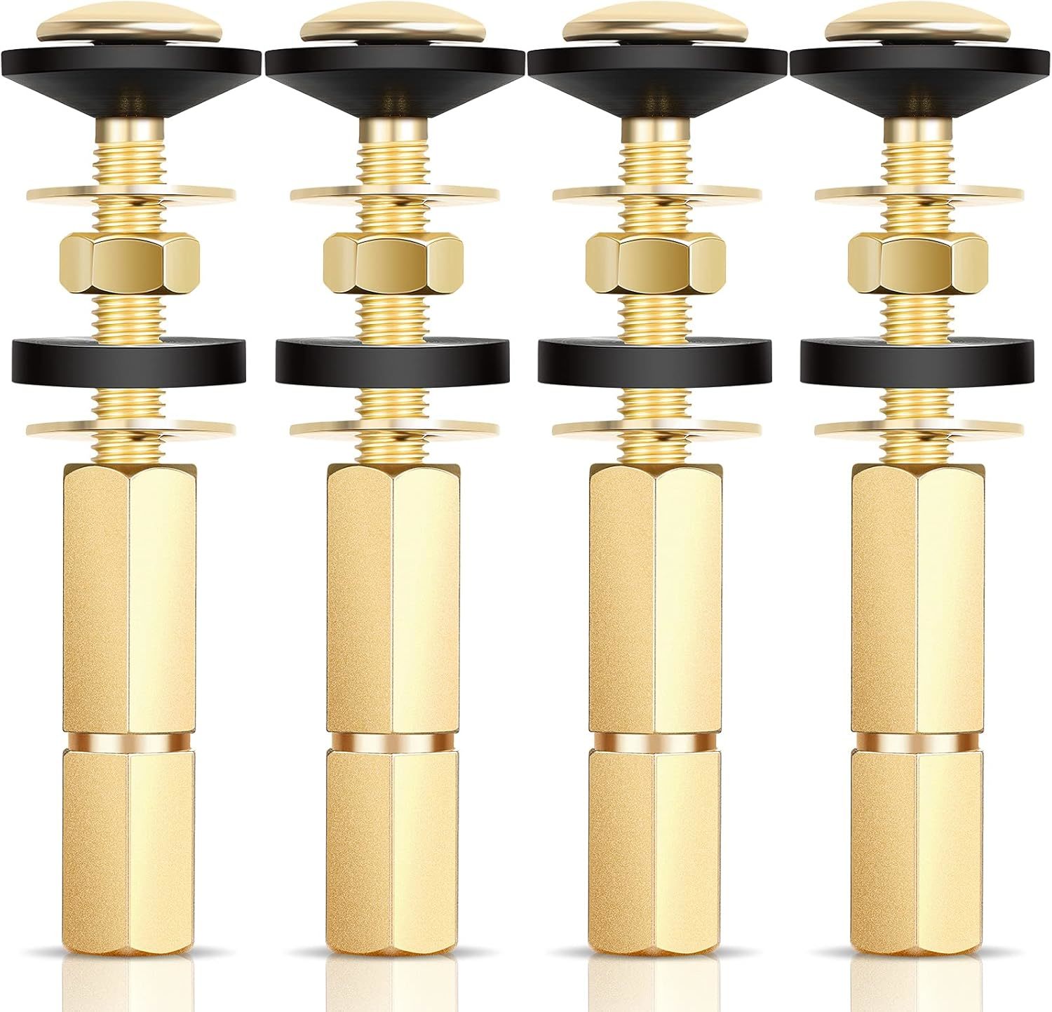 Toilet Tank To Bowl Bolt Kit, 4 Pack, Stainless Steel And Brass Plated, ... - $29.80