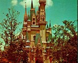 Cinderella&#39;s Castle Disney World Orlando FL Amtrak Advertising Chrome Po... - £3.12 GBP