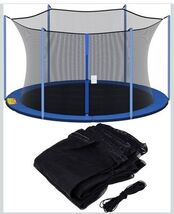 Round Replacement Trampoline Safety Enclosure Net for 13 ft 6 Pole Frame... - $35.99