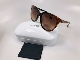 New Nine West NW580S 213 Black with Brown Animal Print Sunglasses 56mm w... - $54.44
