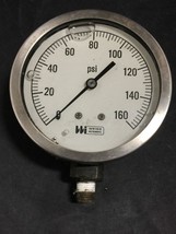  Weiss Intruments LF442-160-2L Pressure Gauuge 4&quot; Dial, Oil Filled 0-160... - $31.26