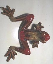 Golden Pond Collection Brown and Orange Ceramic Frog (A) - $40.00