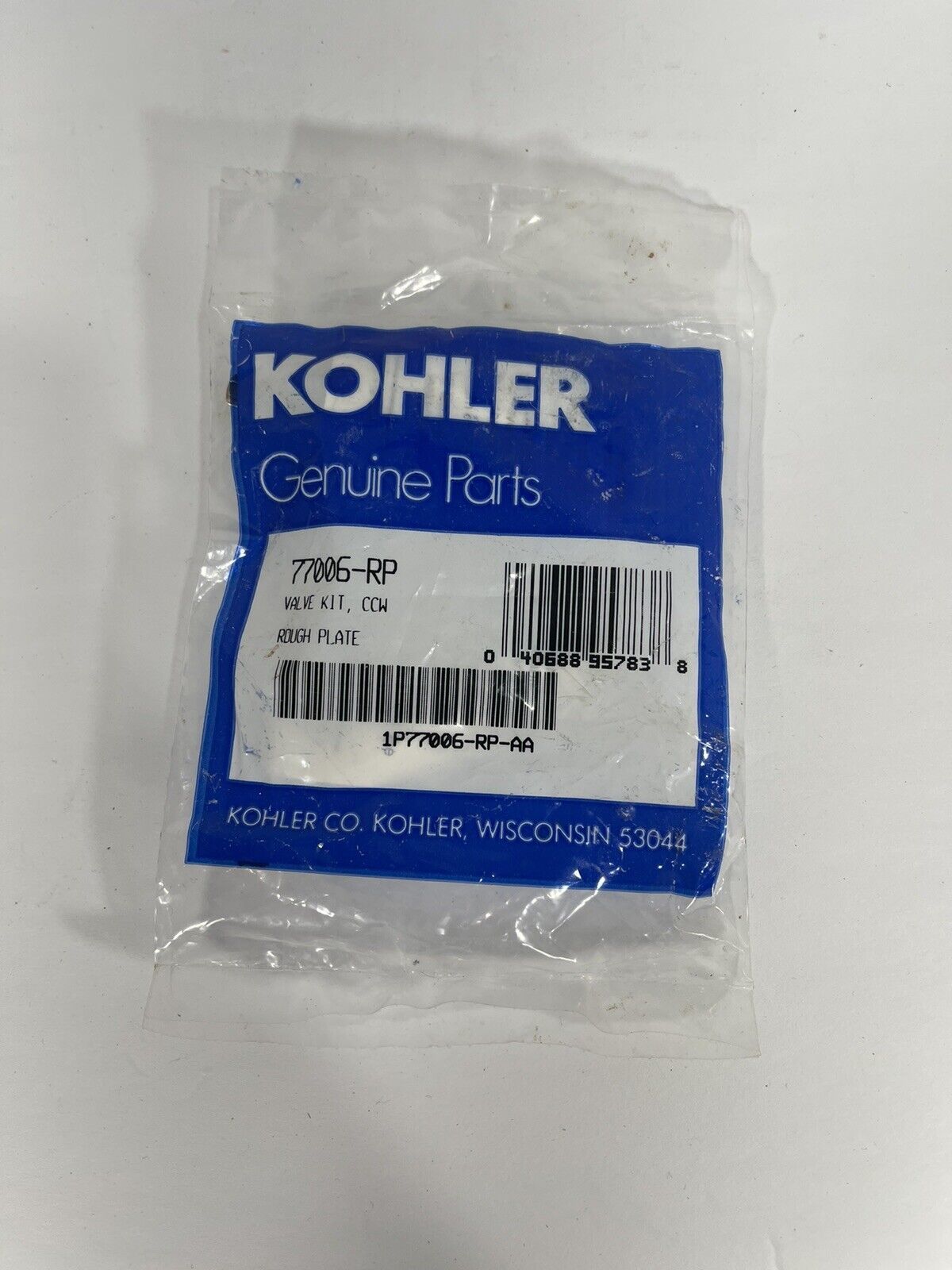 BRAND NEW KOHLER GENUINE PARTS 77006-RP Ceramic VALVE Kit Rough Plate SEALED - $19.59