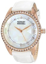 Badgley Mischka Women&#39;s BA/1334WMRG Swarovski Crystal Accented Gold-Tone Watch  - £81.27 GBP