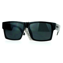 KUSH Sunglasses Square Retangular Black Frame Dark Black Lens UV 400 - £7.82 GBP+