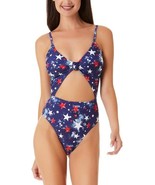 $40 California Waves Splatter-Star Knotted-Front Cut-Out One-Piece Size ... - €16,95 EUR