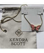 Kendra Scott Dolly Parton x Gold Butterfly Pink Pendant Short Necklace New✨ - $1,208.57 MXN