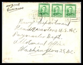 1946 NEW ZEALAND Cover - Wellington to Navy Dept, Washington DC USA N15 - £2.36 GBP