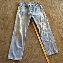 LEVI&#39;S 501 xx JEANS SIZE 34 X 27 RED TAB  Distressed VINTAGE MADE IN MEXICO - $1,224.99 MXN
