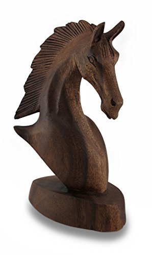 Primary image for Zeckos Right Facing 9 Inch Mahogany Horse Head Bust Wooden Statue
