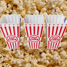 Set of 6 Movie Theater Popcorn Plastic Container Box Tub Party Reusable Bowl Tub - £10.29 GBP