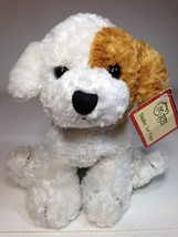 RBI Ron Banafato Tender Luv Puppy Dog Plush White Brown 7&quot; Stuffed Animal TAG - £19.65 GBP