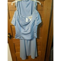 Alfred Angelo Size 10 Cornflower Blue Top Skirt Shirt Beaded NWT - £47.93 GBP