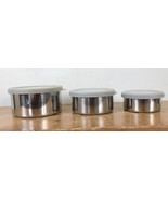 Set 3 Pottery Barn Kids Stainless Steel Bento Box Food Storage Lunch Con... - £21.23 GBP