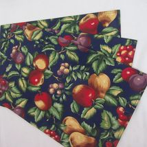 Kemp &amp; Beatley Sonoma Fruit Navy Multi 3-PC Placemat Set - £23.53 GBP