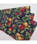 Kemp &amp; Beatley Sonoma Fruit Navy Multi 3-PC Placemat Set - £23.56 GBP